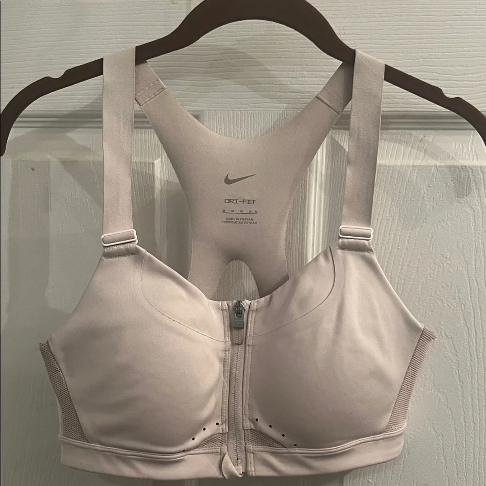Nike Women's Cream Zip Sports Bra